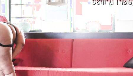 Curvy ebony woman is fucked by two guys in this threesome video