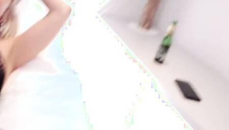 Gorgeous babe cock-teases that man and gives him a lot of pleasure