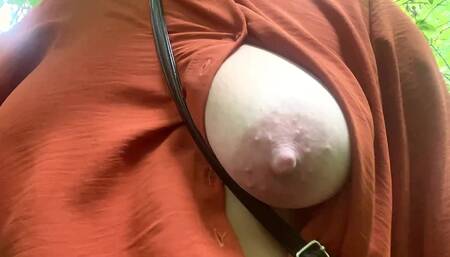 The street excites me, i walk around and show you my boobs, but i'm afraid that no one will notice me.