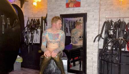 human asstray spit bucket