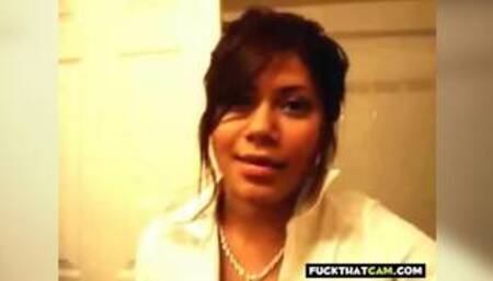 tina Patel from man met uni, doing a sexy strip tease