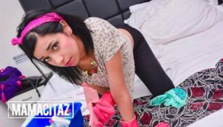 Latina Housekeeper Ariana Fuentes Fucks House Owner