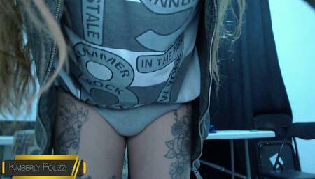 Latina shemale stroking dick