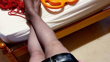 Rubber gloves edging, polishing and post orgasm torment 1-BBW bondage,BBW domination,amateur,naked man tied up,man in bondage,male bondage,bound and gagged man,backboard,handjob,cock and balls tied,piece to camera,strapped down 