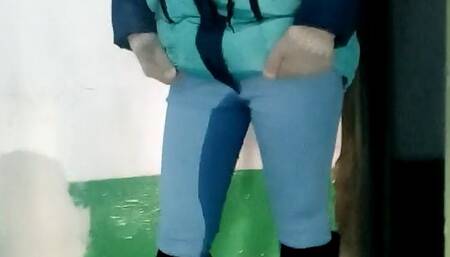 Erika pissed her pants on the street