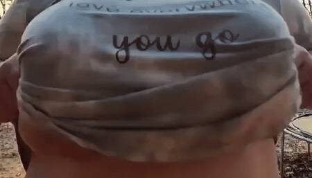 Huge tits bouncing in slow motion, massive huge big breasts, hard nipples, BBW