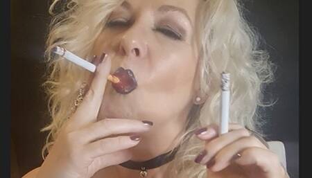 Evening double cork smoke in leathertop and blackred lips