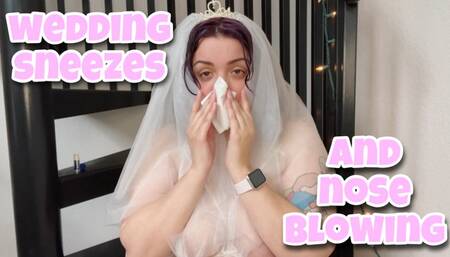 wedding sneezes and nose blowing