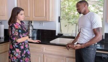 Interracial sex session makes the brunette bombshell horny