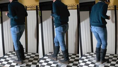 Some crush and my quick capitulation under Tanja's brutal boots - Cam 4