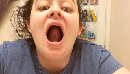 Yawning and mouth checking