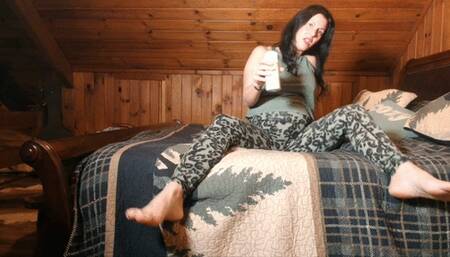 pregnant talk and burping milf