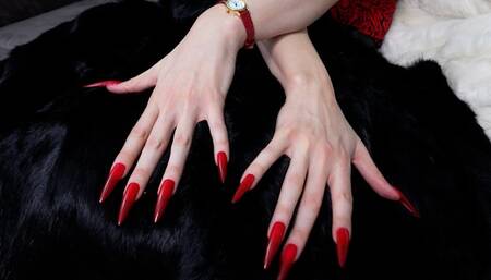 Big Veiny Hands & Claws Deepen in Real Fur Coat ASMR