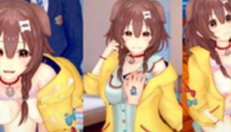 [Hentai Game Koikatsu! ]Have sex with Big tits Inugami Korone.3DCG Erotic Anime Video.