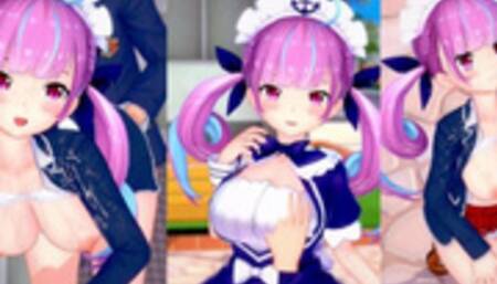 [Hentai Game Koikatsu! ]Have sex with Big tits Vtuber Minato Aqua.3DCG Erotic Anime Video.