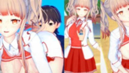 [Hentai Game Koikatsu! ]Have sex with Big tits gilr Ibara. 3DCG Erotic Anime Video.