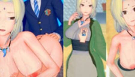 [Hentai Game Koikatsu! ]Have sex with Big tits Naruto Tsunade.3DCG Erotic Anime Video.