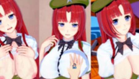 [Hentai Game Koikatsu! ]Have sex with Touhou Big tits Hon Meirin. 3DCG Erotic Anime Video.
