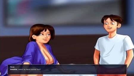 [Gameplay] Summertime Saga: Horny MILF Got Fucked And Creampied, You Can See The C...