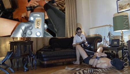 Spursflesh worships Madame Catarina’s feet electrified - Chapter THREE