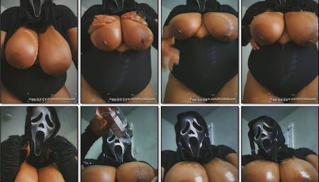 Masked BBW Titty Tease Time