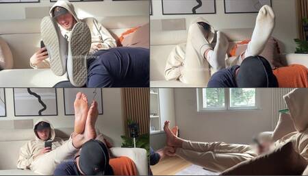 Using my slave as my personal footstool