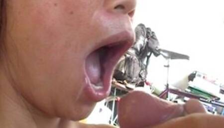 Facial cumshot surprise