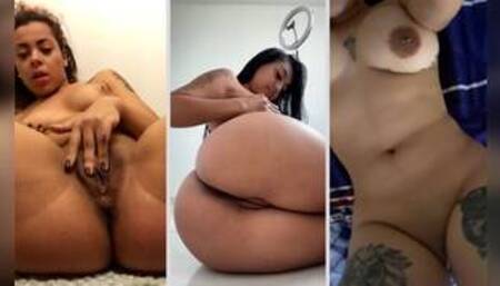 Amateur collection of hot babes performing a masturbation on their luscious pussies