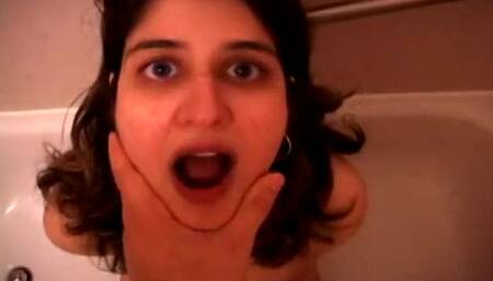 dirty whore drinks piss