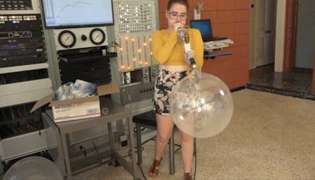 Alice Attempts to Blow Up a Plastic Deco Bubble (MP4 - 720p)