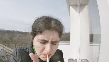 Smoking, spitting, smoke circles