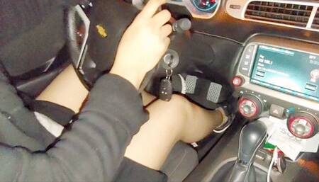 Black & White Asics Camaro Floor & Tire Squeal