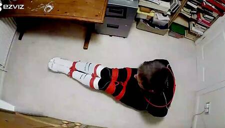Man bound and gagged in room in tight leggings- Part 1-BBW Domination,BBW bondage,man tied up,bound and gagged man,leggings,compression gear,amateur,gay bondage,man in bondage,male bondage,socks,rope bondage,struggling,
