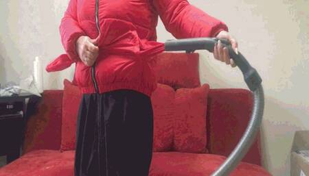 My powerful vacuum cleaner will clean the touch nylon jacket with great suction power