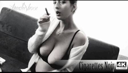 Cigarettes Noir (SD, mobile version) - Noir Dame Smoking Cigarillo and Flashing Bodacious Boobies!
