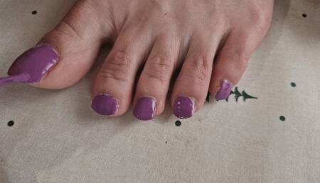 Pastel purple pedicure