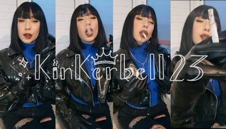 Human ashtray in all PVC