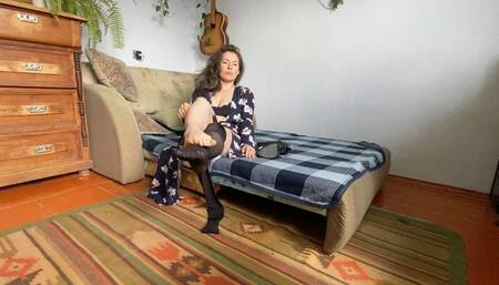 pantyhose and one boot mpg