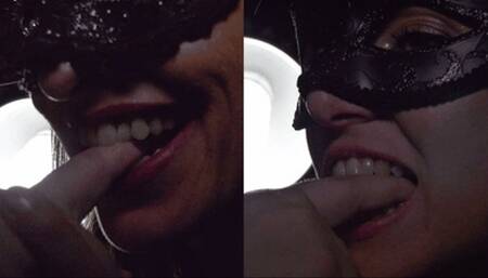 Slow and sensual finger biting (small version)