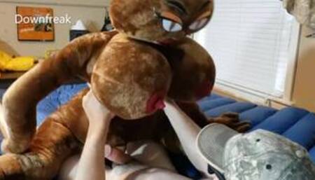 *LONG VERSION* Mega Huge Tits Plush Sex Doll gives him the Fuck of his Life. Titty Fuck Cumshot.
