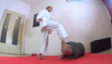 CECILIA - Lethal Karateka Feet - Fight Me, Bully! - EXTREME Punishment With Kicking And Stomping GOPRO VERSION 720p
