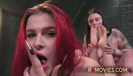 Liza Lush passionately worships Pandora’s feet (FULL HD MP4)