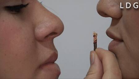 Alison And Ana Share Person While Kissing