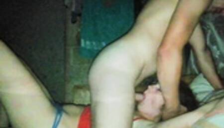 The game of poker ended in 69 and facefuck. Beauty with a red lingerie devoted herself to everything