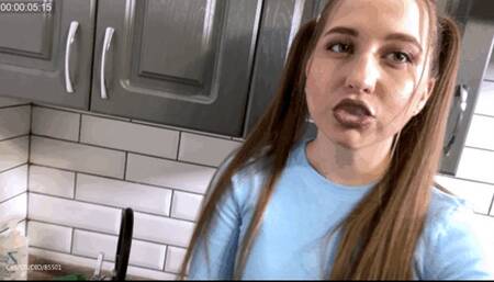 0028ber My domestic slave washes the dishes and does the cleaning around the house