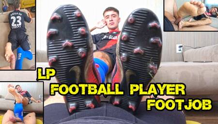Football Player LP gives a footjob - Straight guys do anything for football