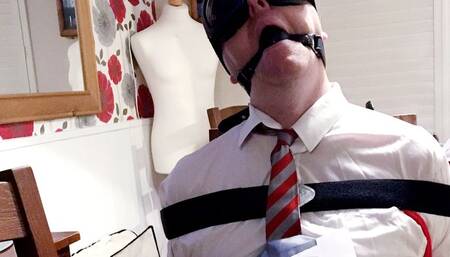 Adult school uniform feet tickling and post orgasm torment 5 -BBW domination,BBW bondage,man in bondage,male bondage,school uniform,schoolboy,socks,amateur,post cum play,man tied up,rope bondage,gay bondage,chair tied,chairtied,strapped down,bound and gag