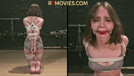 Arina - Struggling on the floor and hogtie on the turntable (FULL HD MP4)