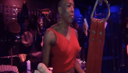 Mistress Kiana prepares her chastity slave for big black cock