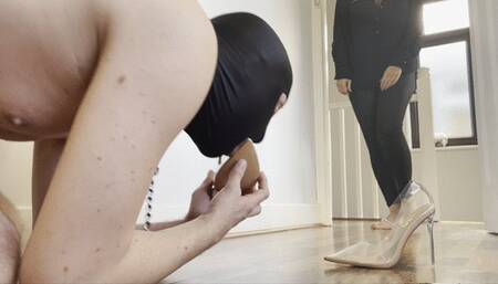 Caught licking my shoes! (Trampling & Head Stomping)